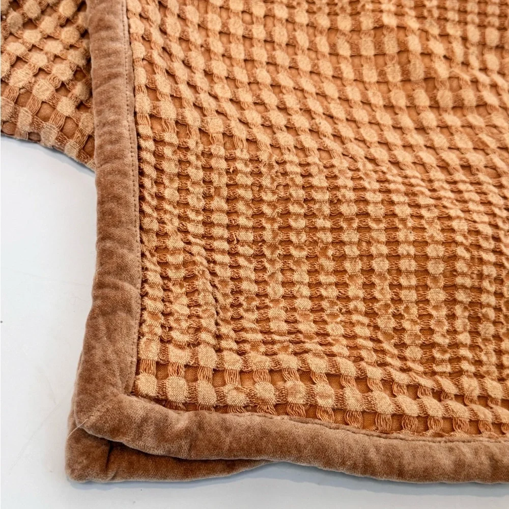 Tahari Home Rust Orange Textured Table Runner 16”x90”
